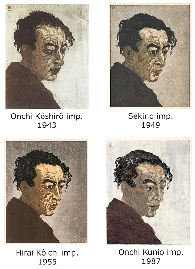 Onchi portrait og Hagiwara Sakutarô