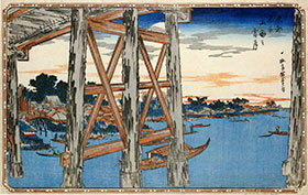 Hiroshige ryogoku compare with tobari