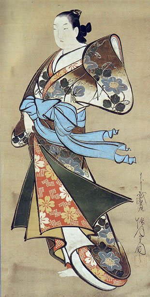 Kaigetsudo Ando courtesan in the wind